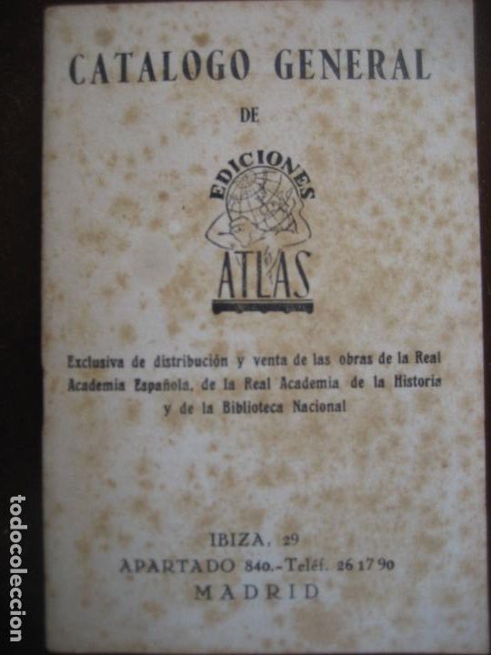 Cat&aacute;logos publicitarios: Catalogo General de Ediciones Atlas. - Foto 1