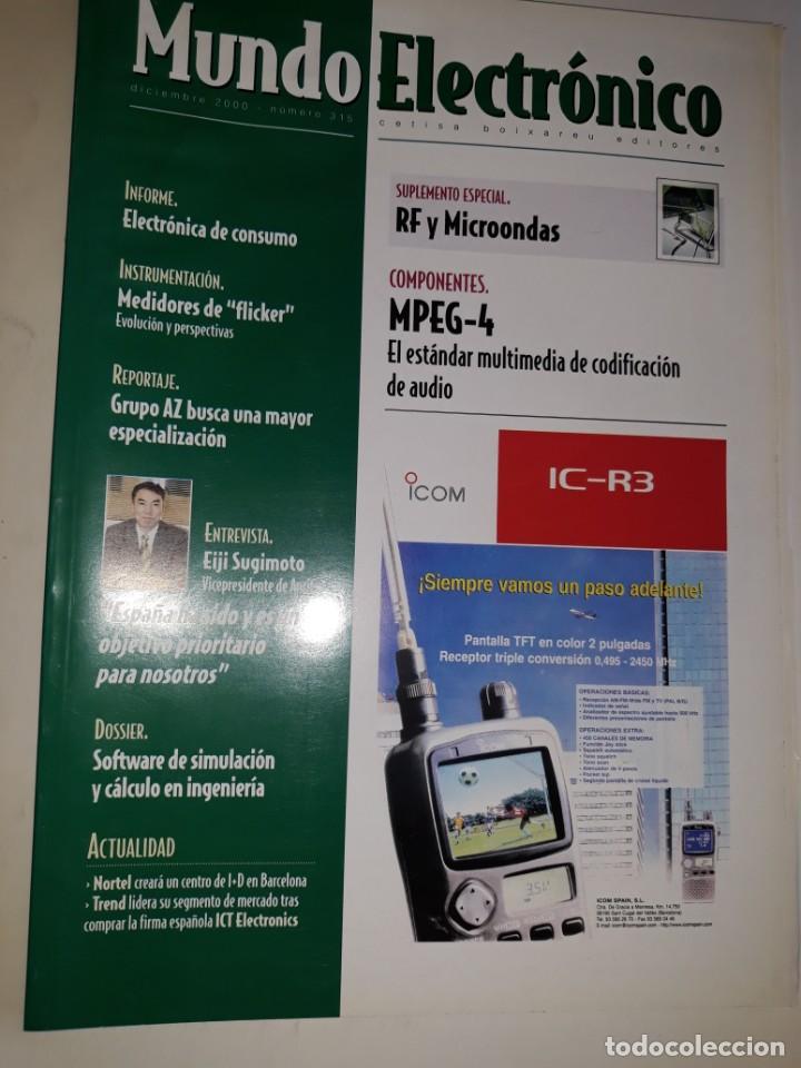 Werbekataloge: REVISTA MUNDO ELECTR&Oacute;NICO N&ordm; 315 2000 WICROWAVE WEEK ANALIZADOR MICROONDAS VAT&Iacute;METRO RF MODULADOR MP