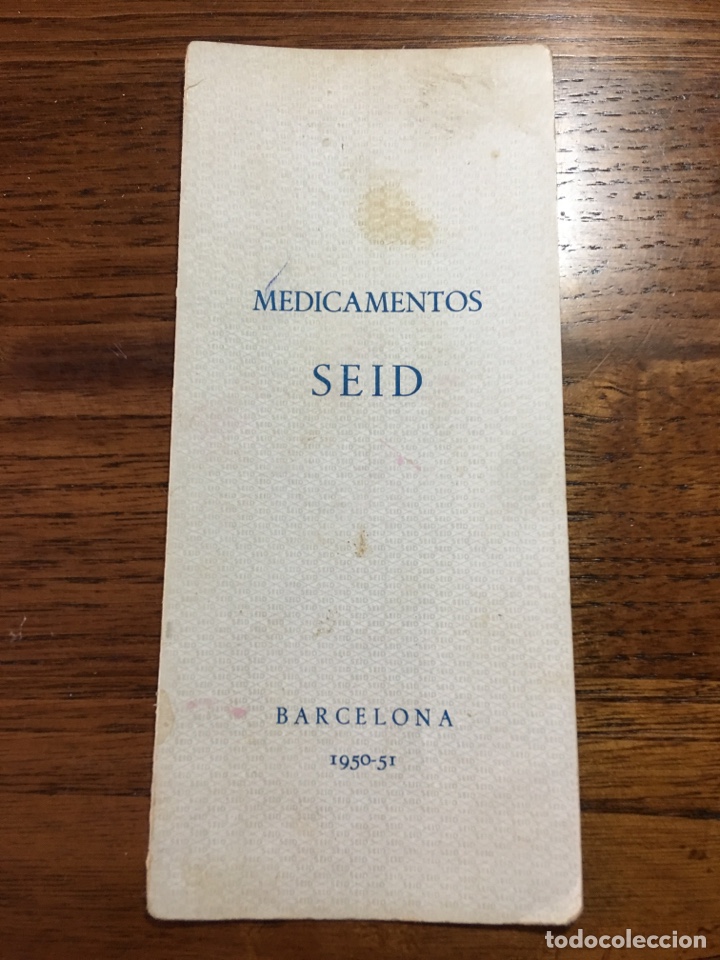 Advertising Catalogs: FOLLETO CAT&Aacute;LOGO PUBLICIDAD FARMACIA MEDICAMENTOS SEID BARCELONA 1950-51