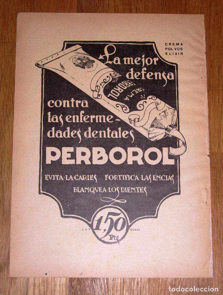 Werbekataloge: RECORTE - HOJA - PUBLICIDAD. Crema Perborol ; Antidiab&eacute;tico Rishi, Tornat&oacute;n, Medicamento del. - 1927