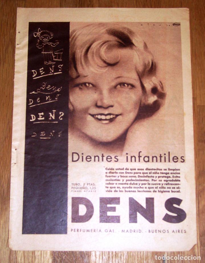 Werbekataloge: RECORTE - HOJA - PUBLICIDAD. Dens / Perfumer&iacute;as gal, Madrid... ; Amok / Bourjois, Par&iacute;s. - 1934