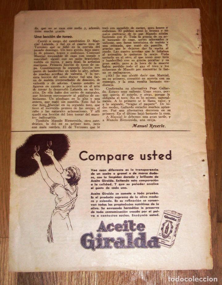 Catalogues publicitaires: RECORTE - HOJA - PUBLICIDAD. Aceite Giralda. - 1934