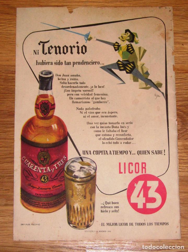 Cat&aacute;logos publicit&aacute;rios: RECORTE - HOJA - PUBLICIDAD. Licor 43 [Tenorio] ; Champ&aacute;n Catal&aacute;n Rigol - 1959