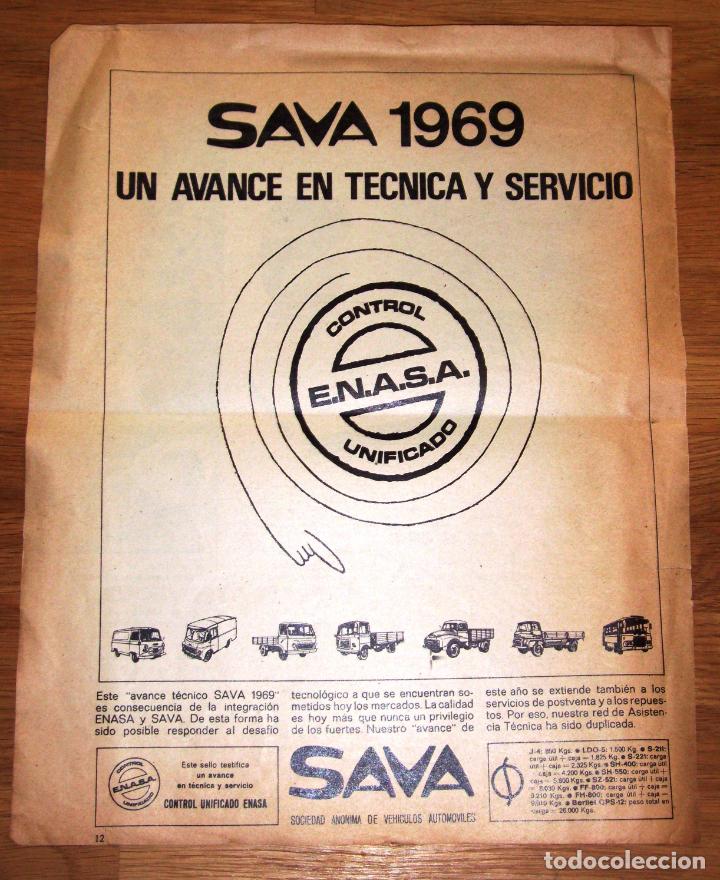 Werbekataloge: RECORTE - HOJA - PUBLICIDAD. SAVA 1969 : Un avance en t&eacute;cnica y servicio / Sociedad An&oacute;nima d - 1969