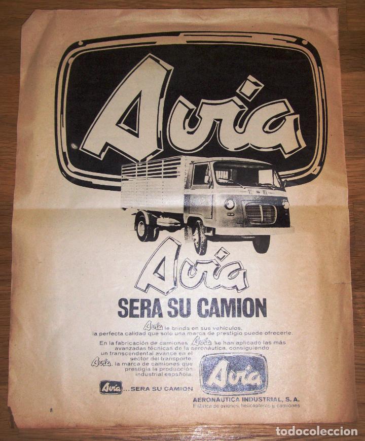 Cat&aacute;logos publicit&aacute;rios: RECORTE - HOJA - PUBLICIDAD. Avia ser&aacute; su cami&oacute;n / Aeron&aacute;utica Industrial, S.A. - 1969