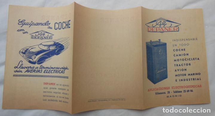 Cat&aacute;logos publicitarios: DEPANER. APLICACIONES ELECTROQU&Iacute;MICAS. Indispensable en todo coche, cami&oacute;n, motocicleta, tractor...