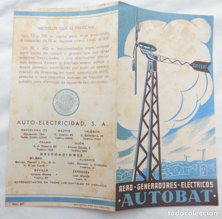 Cat&aacute;logos publicitarios: AERO - GENERADORES - EL&Eacute;CTRICOS AUTOBAT. AUTO-ELECTRICIDAD SA