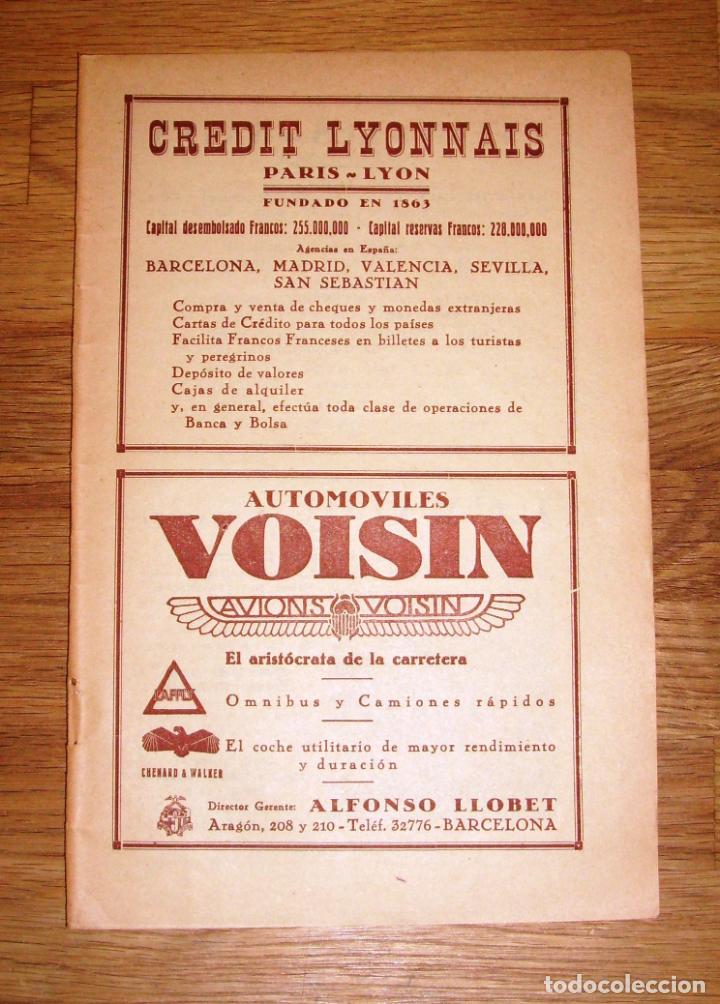 Werbekataloge: RECORTE - HOJA - PUBLICIDAD. Credit Lyonnais ; Autom&oacute;viles Voisin ; Evian-Les-Bains ; La Mal. - 1929