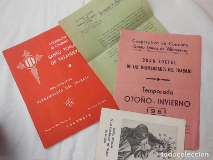 Cat&aacute;logos publicitarios: OBRA SOCIAL DE LAS HERMANDADES DE TRABAJO. COOPERATIVA SANTO TOM&Aacute;S DE VILLANUEVA. 1961 Valencia