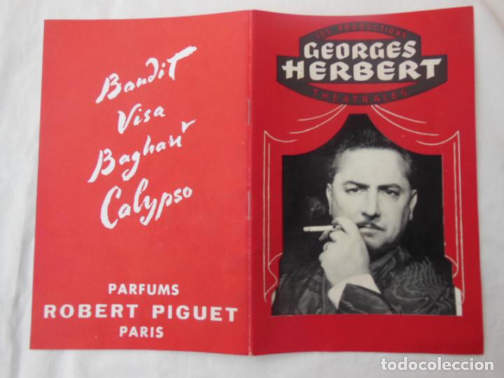 Cat&aacute;logos publicitarios: LES PRODUCTIONS THEATRALES GEORGES HERBERT/ LE ROI DE L'UNIVERS. Pierre Brasseur, Catherine Sauvage.