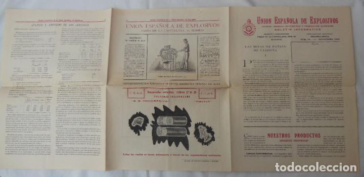 Cat&aacute;logos publicitarios: UNI&Oacute;N ESPA&Ntilde;OLA DE EXPLOSIVOS. Bolet&iacute;n Informativo. N&uacute;m 20 Noviembre 1953