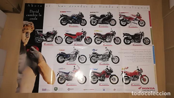 Cat&aacute;logos publicitarios: Cat&aacute;logo Poster Motos Honda Segunda mitad de los 90
