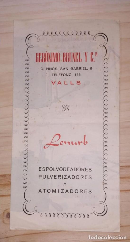 Catalogues publicitaires: CATALOGO PUBLICITARIO GER&Oacute;NIMO BRUNEL, VALLS. ESPOLVOREADORES, PULVERIZADORES Y ATOMIZADORES LENURB