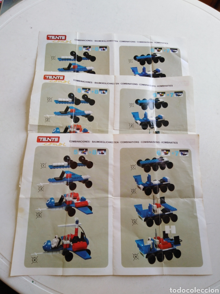Catalogues publicitaires: Lote de tente, 3 papeles de instrucciones