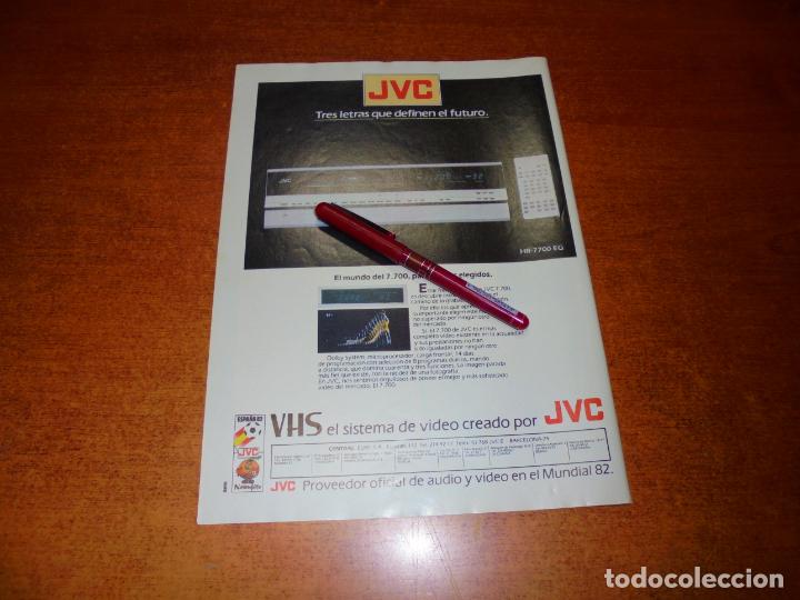 Cat&aacute;logos publicitarios: PUBLICIDAD 1982: VHS EL SISTEMA DE VIDEO CREADO POR JVC. PROVEEDOR OFICIAL MUNDIAL 82.