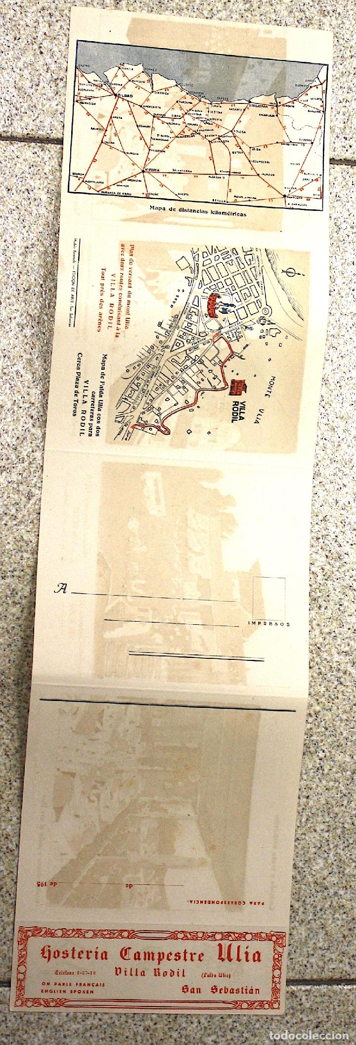 Catalogues publicitaires: FOLLETO PUBLICITARIO HOSTERIA CAMPESTRE ULIA. SAN SEBASTIAN. A&Ntilde;OS 50