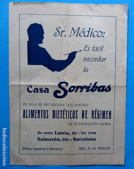 Cat&aacute;logos publicitarios: CAT&Aacute;LOGO D&Iacute;PTICO CASA SORRIBAS. ALIMENTOS DIET&Eacute;TICOS DE REGIMEN, SIN FECHA.