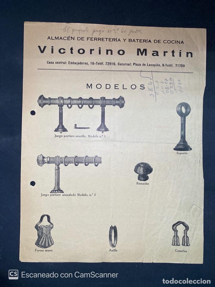 Werbekataloge: TARIFA/LISTA DE PRECIOS. VICTORINO MARTIN. ALMACEN DE FERRERIA Y BATERIA DE COCINA. MADRID, 1932.