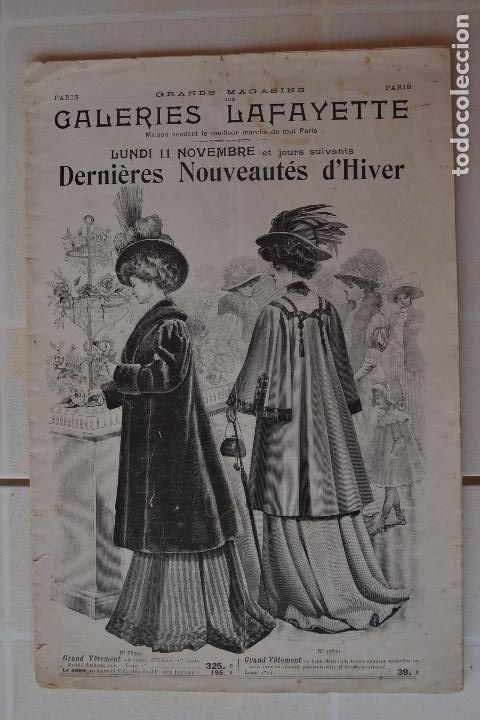 Cat&aacute;logos publicitarios: 1907 GALERIES LAFAYETTE CATALOGO DE MODA RARO