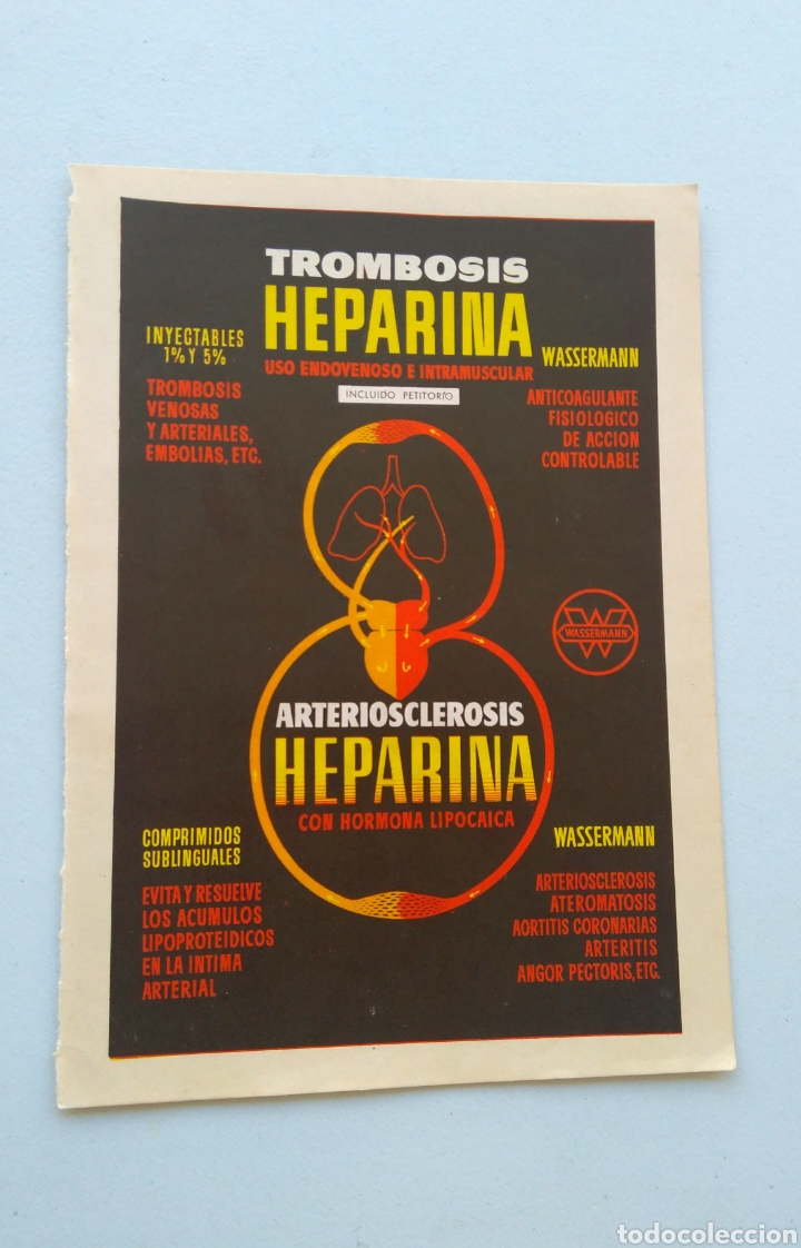 Cat&aacute;logos publicitarios: Anuncio antiguo medicamento