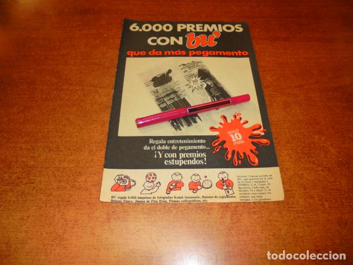 Cat&aacute;logos publicitarios: PUBLICIDAD DE 1974: PEGAMENTO B&Uacute;, NO SE PEGA EN LOS DEDOS.