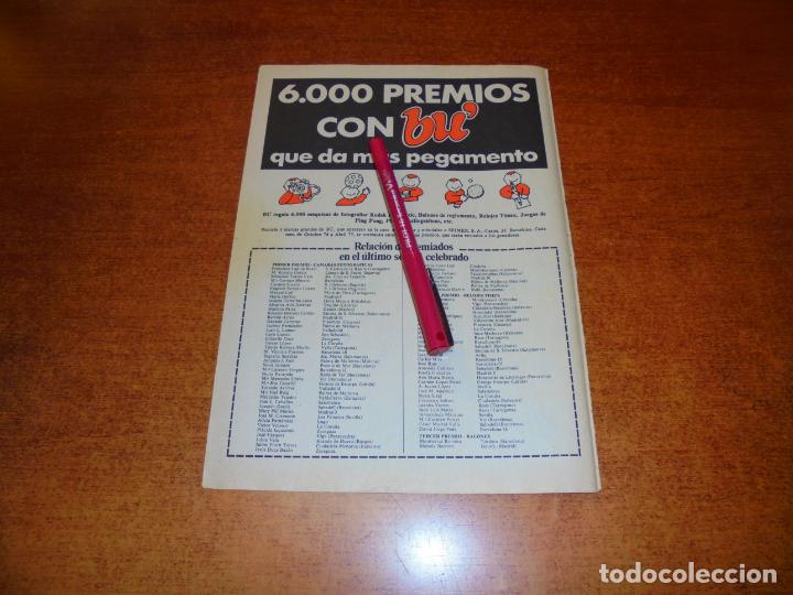 Cat&aacute;logos publicitarios: PUBLICIDAD DE 1975: PEGAMENTO B&Uacute;. PREMIADOS &Uacute;LTIMO SORTEO.