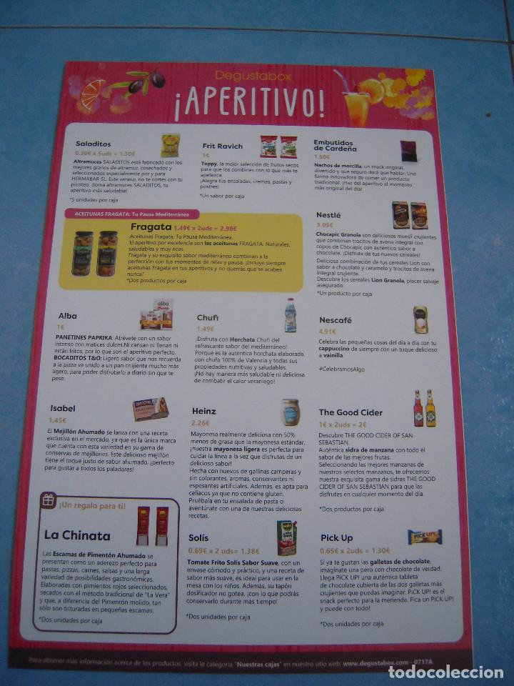 Cat&aacute;logos publicit&aacute;rios: Folleto Degustabox &iexcl;Aperitivo!