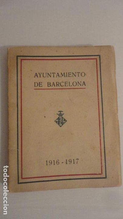 Cat&aacute;logos publicitarios: AYUNTAMIENTO DE BARCELONA 1916-1917