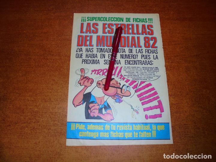 Cat&aacute;logos publicitarios: PUBLICIDAD 1982: PUBLICIDAD FICHAS DE FUTBOL DEL MUNDIAL 82, CON MORTADELO