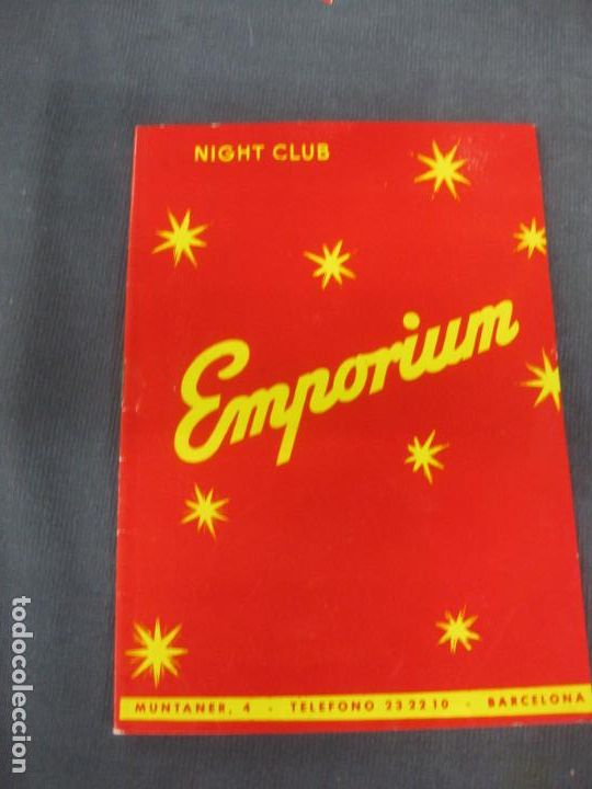 Cat&aacute;logos publicitarios: EMPORIUM NIGHT CLUB. CATALOGO PUBLICITARIO CON FOTOS DE LOS ARTISTAS.