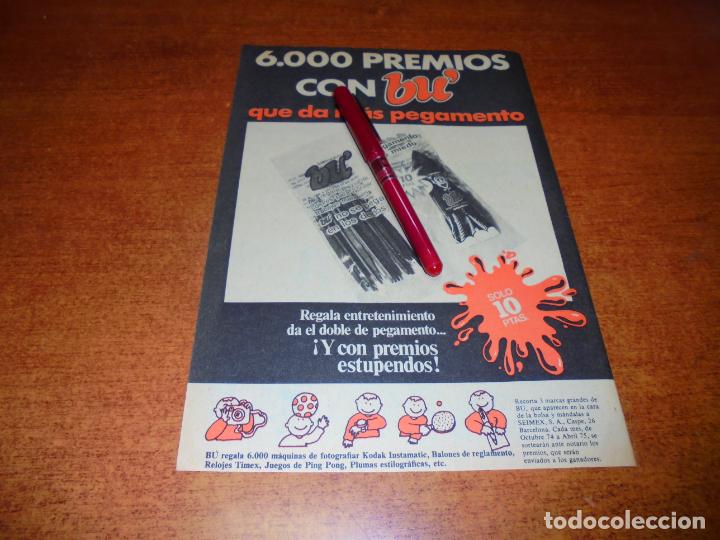 Cat&aacute;logos publicitarios: PUBLICIDAD A&Ntilde;OS 70: PEGAMENTO BU' EL PEGAMENTO DE MIEDO.
