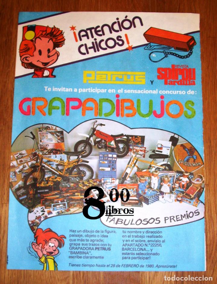 Catalogues publicitaires: ANUNCIO - HOJA - PUBLICIDAD. Petrus y Revista Spirou Ardilla. GRAPADIBUJOS CONCURSO. - 1980