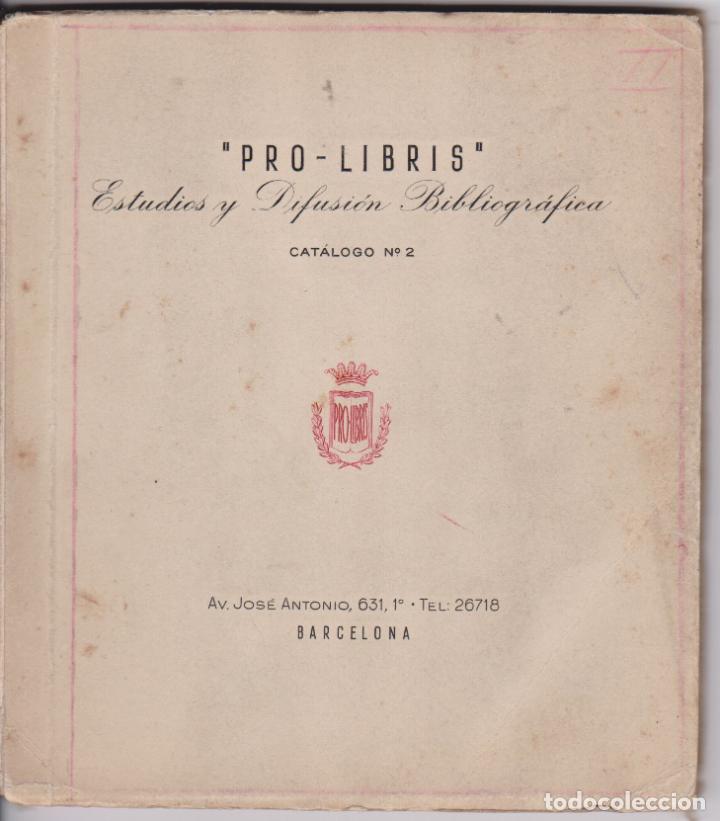 Cat&aacute;logos publicitarios: Pro-libris estudios y difusi&oacute;n bibliogr&aacute;fica &ndash; CAT&Aacute;LOGO N&ordm;2 &ndash; 1949