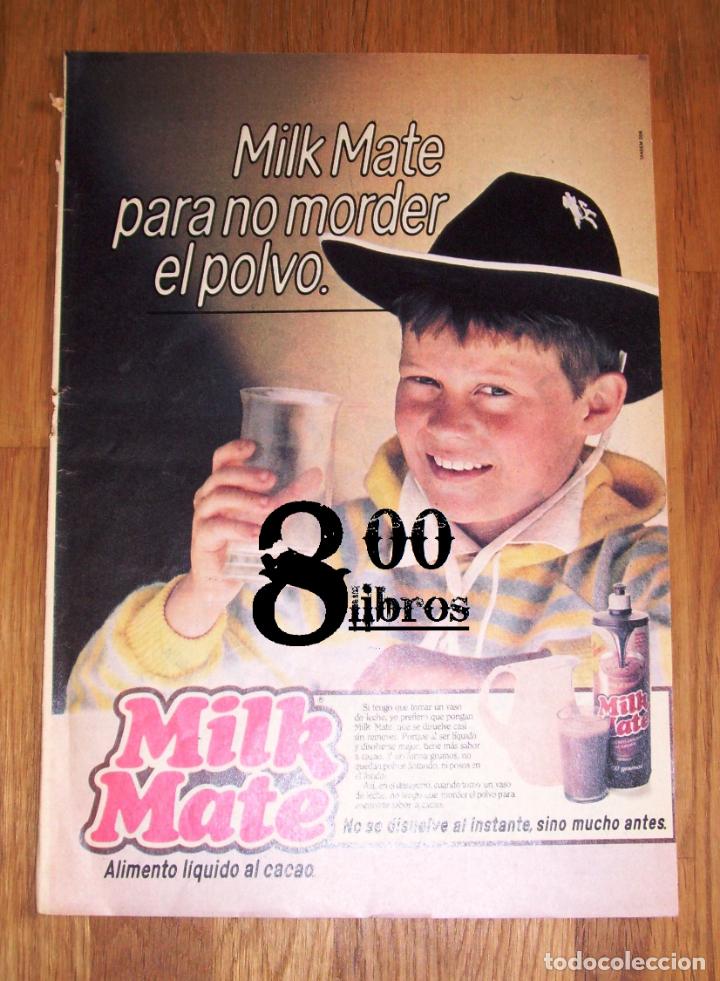 Catalogues publicitaires: ANUNCIO - HOJA - PUBLICIDAD. MILK MATE : Alimento l&iacute;quido al cacao. - 1982