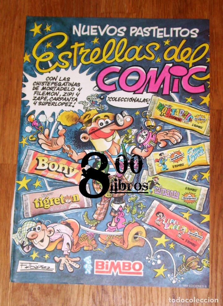 Catalogues publicitaires: ANUNCIO HOJA PUBLICIDAD. Nuevos pastelitos Estrellas del C&oacute;mic / Bimbo. Mortadelo, F. Ib&aacute;&ntilde;ez. 1988