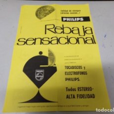 Catálogos publicitarios: CATÁLOGO PUBLICITARIO DE RADIOS PHILIPS 1960 TOCADISCOS Y ELECTROFONOS. Lote 218402733