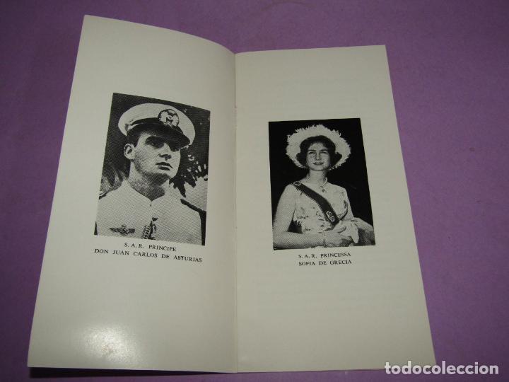 Cat&aacute;logos publicitarios: Librito UNION GRIEGA ESPA&Ntilde;OLA - Matrimonio Principes Reales D Juan Carlos Asturias y Sofia de Grecia