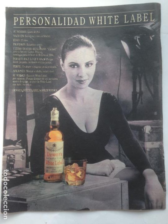 Cat&aacute;logos publicitarios: PUBLICIDAD WHISKY WHITE LABEL 1984
