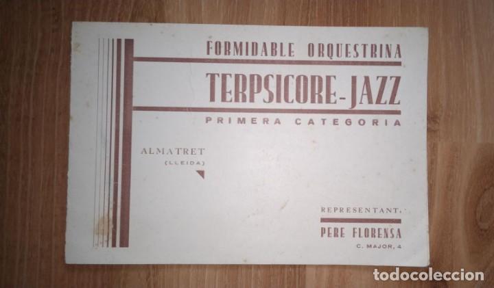 Cataloghi pubblicitari: DIPTICO PUBLICITARIO FORMIDABLE ORQUESTRINA TERPSICORE-JAZZ, ALMATRET, LLEIDA.