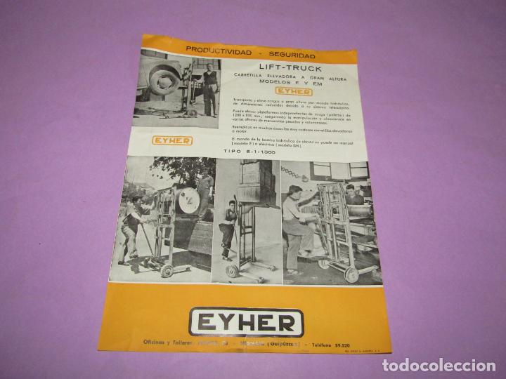 Advertising Catalogs: Antiguo Folleto Catalogo Publicitario LIFT TRUCK Carretilla Elevador de EYHER HERNANI A&ntilde;o 1940-50s
