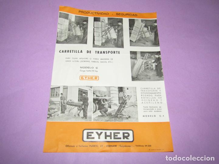 Advertising Catalogs: Antiguo Folleto Catalogo Publicitario Carretilla de Transporte de EYHER en HERNANI A&ntilde;o 1940-50s