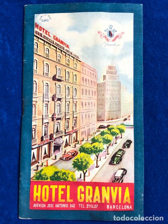 Werbekataloge: Libro Publicidad Barcelona Hotel Gran v&iacute;a y m&aacute;s. Falta 1 hoja y mini hoja al final. 15 pag y d&iacute;ptico