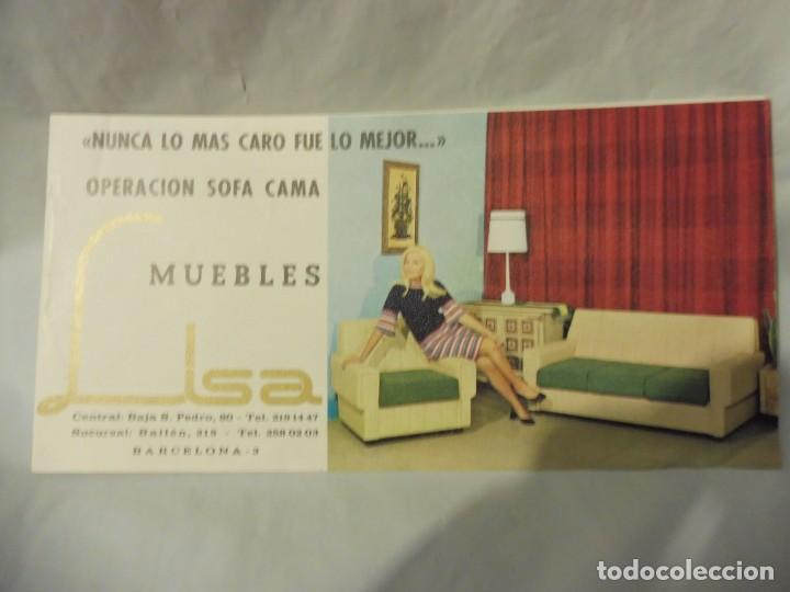 Cat&aacute;logos publicitarios: Tr&iacute;ptico publicidad muebles lisa (Barcelona) operaci&oacute;n sof&aacute; cama a&ntilde;os 60-70