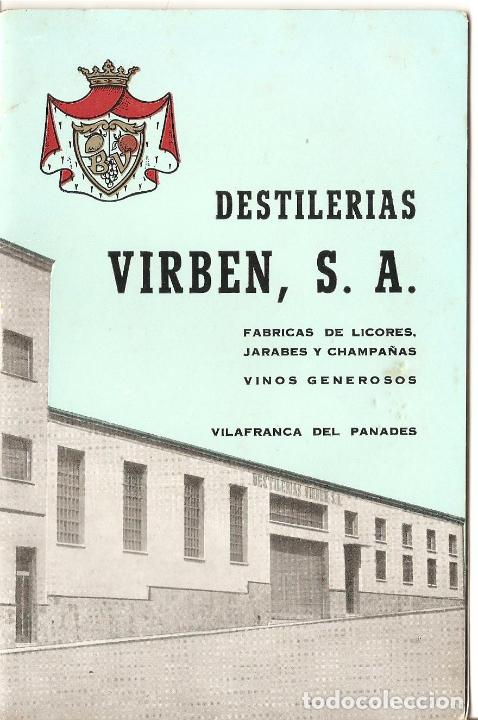 Cat&aacute;logos publicitarios: CATALOGO-PUBLICIDAD, DESTILER&Iacute;AS VIRBEN, S.A., VILLAFRANCA DEL PANAD&Eacute;S, 1965