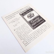 Catálogos publicitarios: ANTIGUO DÍPTICO PUBLICITARIO DEL LIBRO CIENCIA RECREATIVA DEL DR. J. ESTALELLADE EDITORIAL GILI