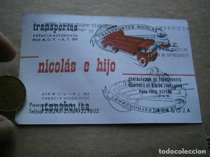 Werbekataloge: PRECIOSA ETIQUETA,,UNICA EN TC '',TRANSPORTES&iexcl;&iexcl; NICOLAS &iexcl;&iexcl;&iexcl; A&Ntilde;OS 60,70'ZARAGOZA REVERSIBLE