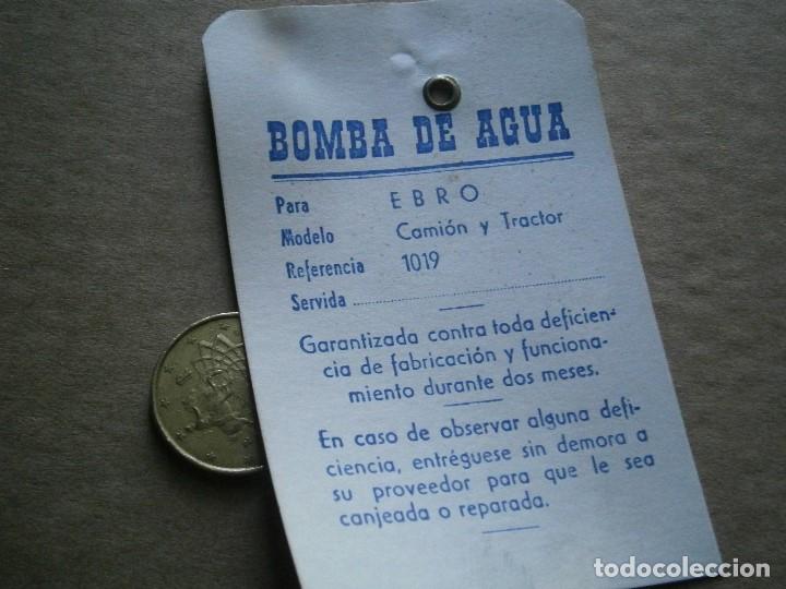 Werbekataloge: ETIQUETA DE SEAT 600, TALLER MANTENIMIENTO,DE BOMBA DE AGUA A&Ntilde;OS 60 70,,UNICA EN TC,