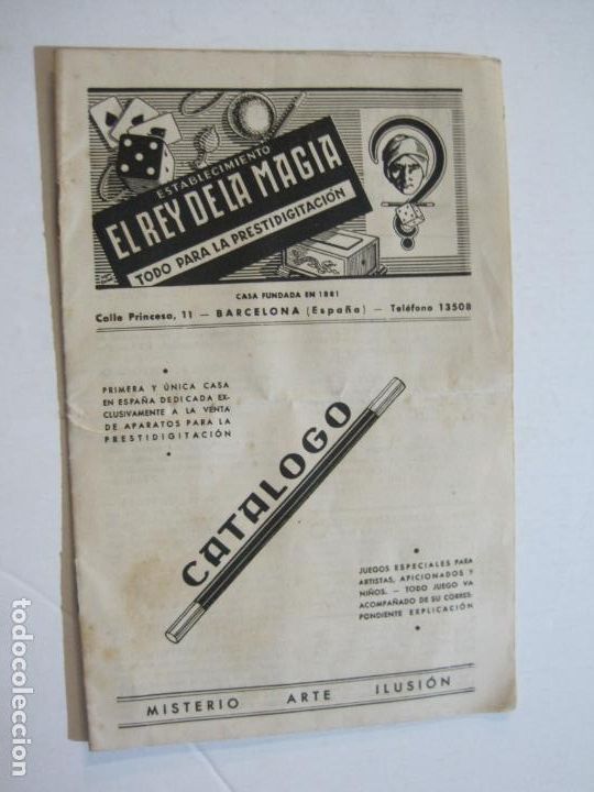 Cat&aacute;logos publicitarios: BARCELONA-EL REY DE LA MAGIA-PRESTIDIGITACION-CATALOGO PUBLICIDAD-VER FOTOS-(K-832)