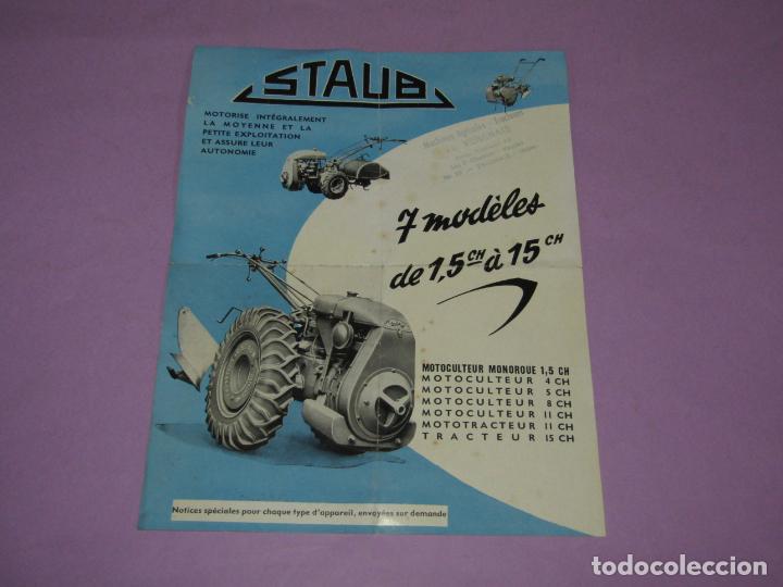 Cataloghi pubblicitari: Antiguo Cat&aacute;logo Publicitario de Tractores y Motocultores STAUB - A&ntilde;o 1957