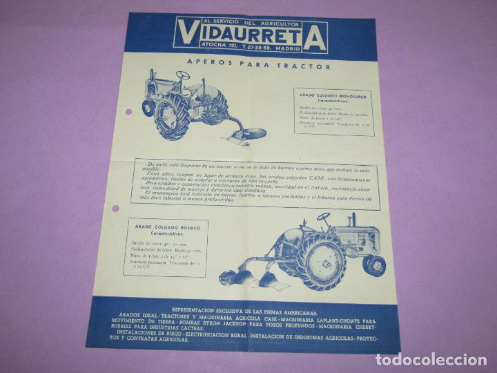 Cataloghi pubblicitari: Antiguo Folleto Cat&aacute;logo de Aperos para Tractor VIDAURRETA en Madrid - A&ntilde;o 1950-60s.